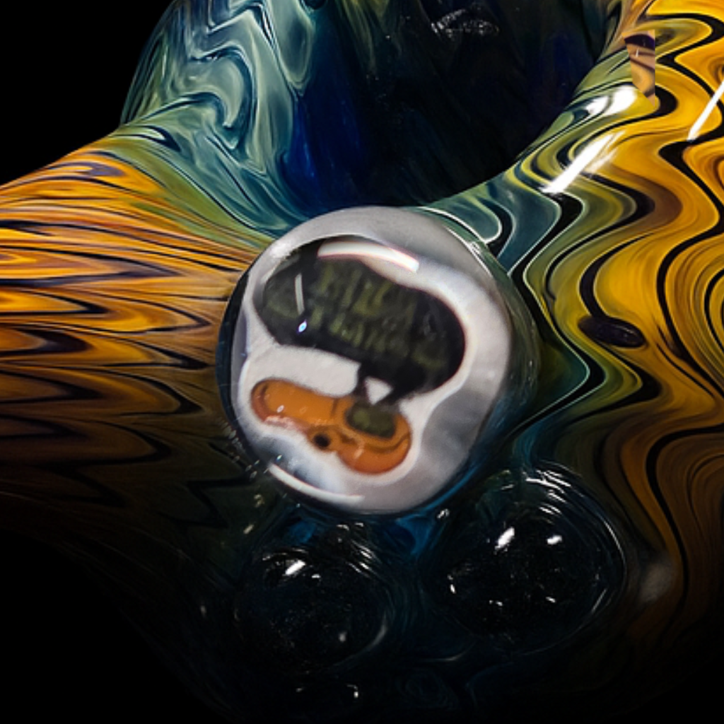 Billy Strings Gold & silver fume wrap & rake pipe